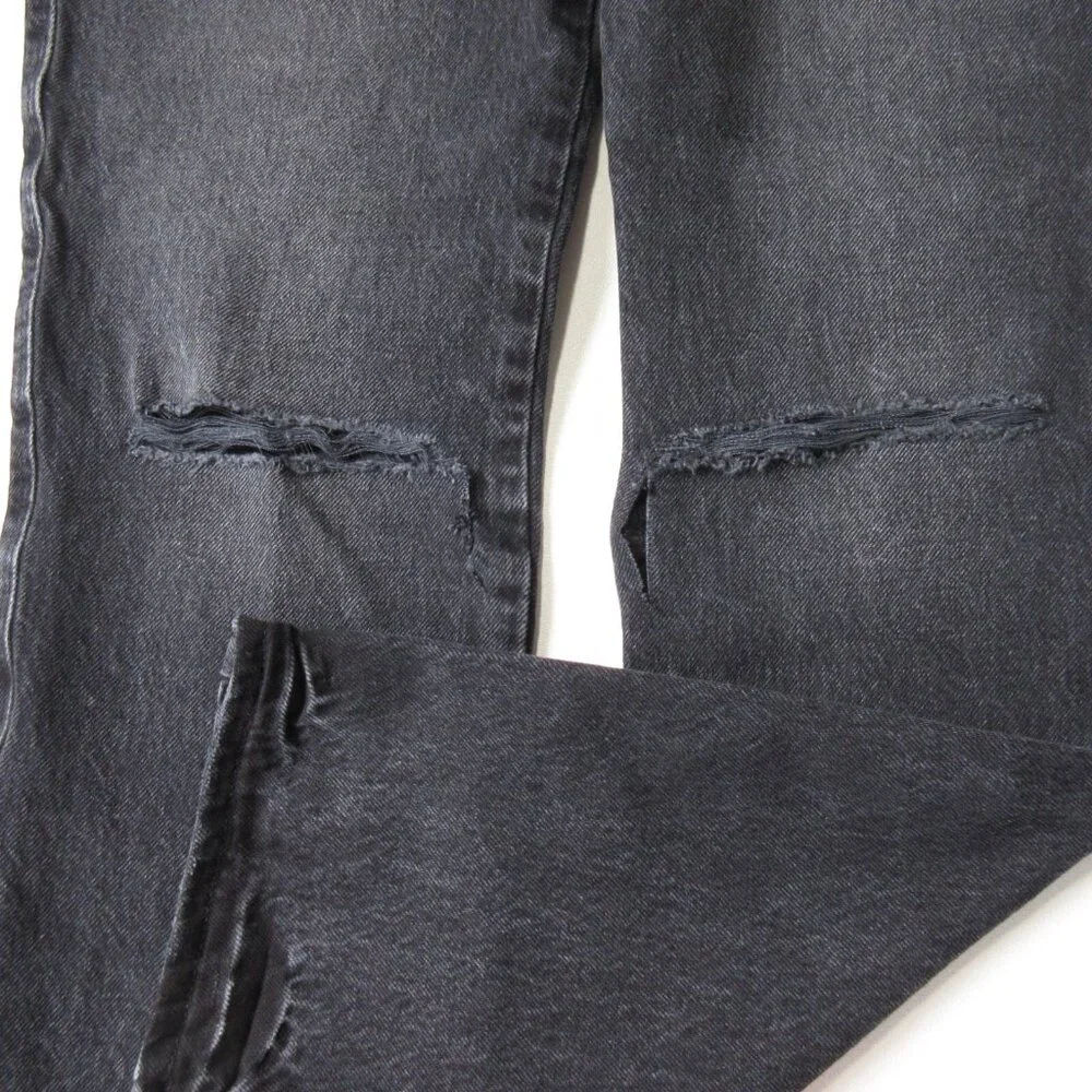 NWT FRAME Le Sylvie Slender Straight in Wilkinson Rips High Rise Jeans 32